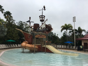 A splash area was located right next to the main pool.